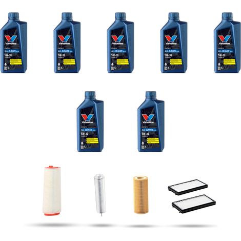 Kit tagliando 4 FILTRI e 7L OLIO compatibile con Bmw serie 7 (E65,E66) 730d 170kw dal 2005 (1/5)