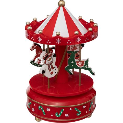 Carrusel musical Papá Noel y muñeco de nieve - Atmosphera créateur d'intérieur