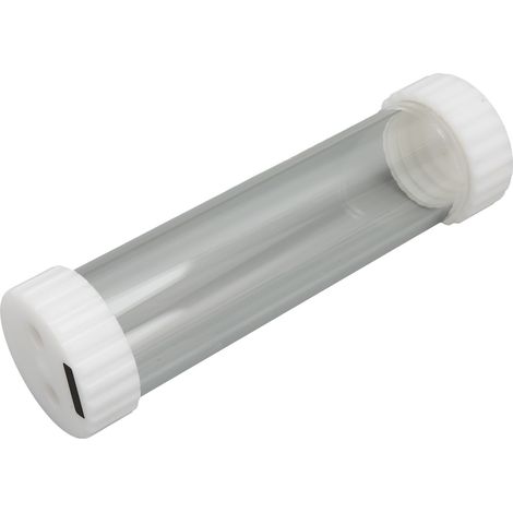 Réservoir cylindrique transparent pour refroidissement liquide, diamètre extérieur 60 mm, refroidissement rapide, filetage G1/4, PMMA/POM, capacité 450 ml, 23,7 cm / 9,33 pouces (1/5)