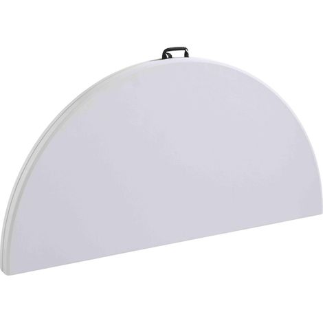 Rekkem – Table pliante ronde 180 cm – 10 places – Structure acier époxy – Plateau résine plastique – Usage intérieur/extérieur