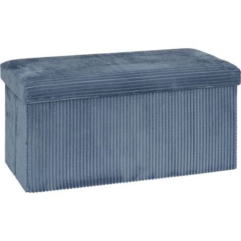 Pouf pieghevole arum blu inchiostro 76x38cm - Atmosphera créateur d'intérieur