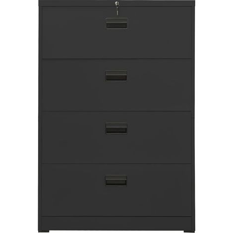 Maison Exclusive - Armario archivador de acero antracita 90x46x13 (1/5)