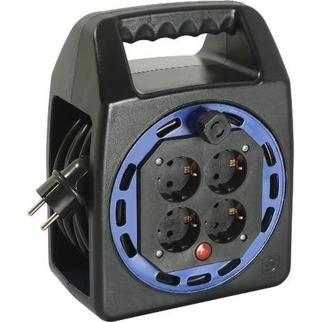 AS Schwabe 16410 Kabeltrommel 10 m Schwarz Schutzkontakt-Stecker