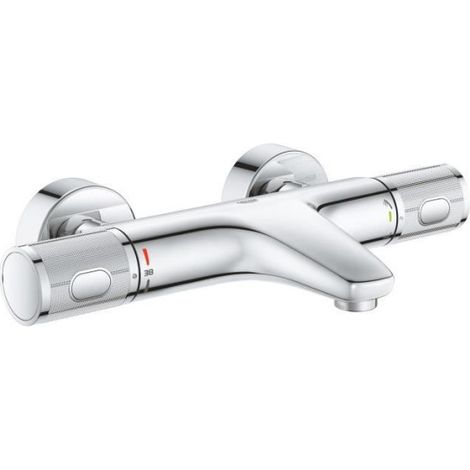 GROHE Mitigeur thermostatique douche Precision Feel, montage mural, indicateur de température, filtres intégrés, chromé, 347 (1/5)