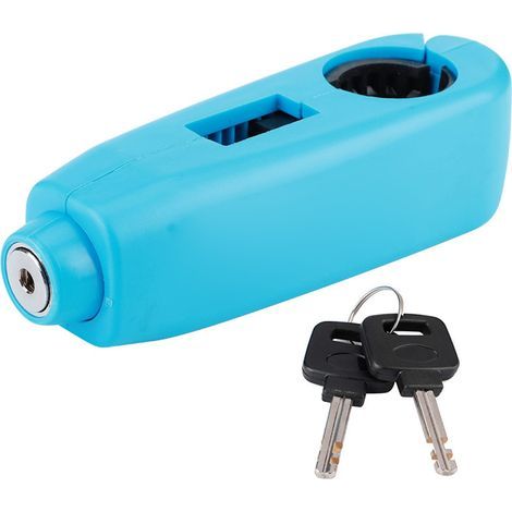 Verrouillage de sécurité du guidon, poignée d'accélérateur de frein, Protection antivol universelle pour moto, scooter, ATV (bleu) (1/5)