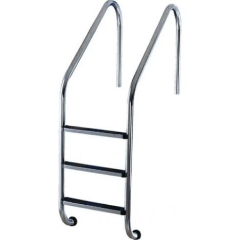 Scaletta di Risalita Modello Arco per Piscina Bordo Sfioro in Acciaio Inox AISI 304 - 3 Scalini