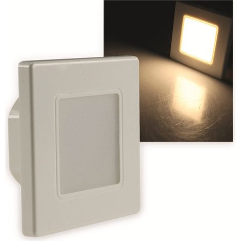 Spot encastrable LED CHILITEC EBL 86, 2,5 W, 3000 K, blanc chaud, cadre blanc crème