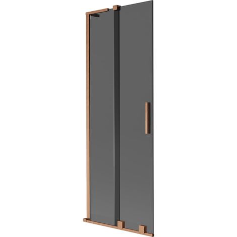 Mexen Velar L pantalla de ducha corredera de 2 hojas 70 x 150 cm, grafito, cobre cepillado - 896-070-003-41-65 (1/5)