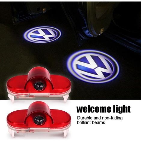 2pcs LED porte de voiture de lumière de bienvenue lampe de projecteur pour Volkswagen VW Golf MK4 Touran Caddy Bora