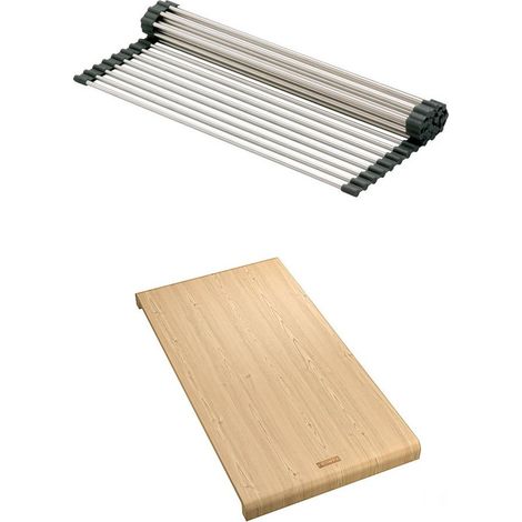 Set accessoires cuves Inox, Fragranit : Rollmat + planche - Franke (1/3)