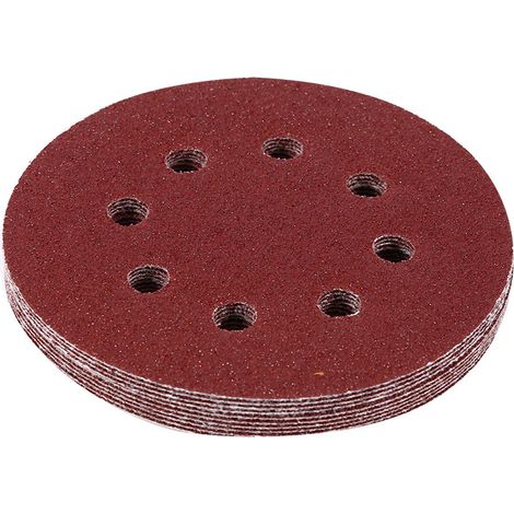 125mm Polishig Discs Red Sanding Discs 8 Hole Grit Sand Papers(60) (1/5)