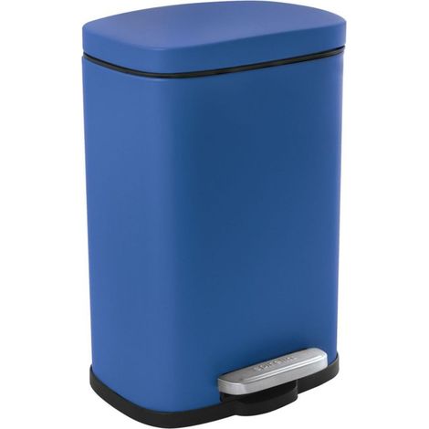 Spirella - Cestino per Bagno a Pedale Modello Akira - Acciaio Inossidabile di Alta Qualità - Chiusura Silenziosa Easy-Close - Blu Re Matt - 5L - Accessori per il bagno (1/2)