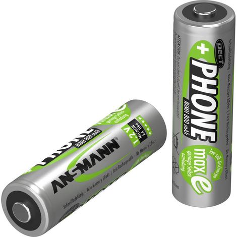 Ansmann DECT maxE HR06 Batteria ricaricabile Stilo (AA) NiMH 800 mAh 1.2 V 2 pz.