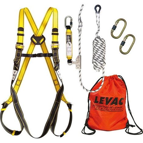 Imbracatura 3800c + 1 Fermapiede 3803a100 + 2 Moschettone + Borsa Rettangolare - Levac (1/3)