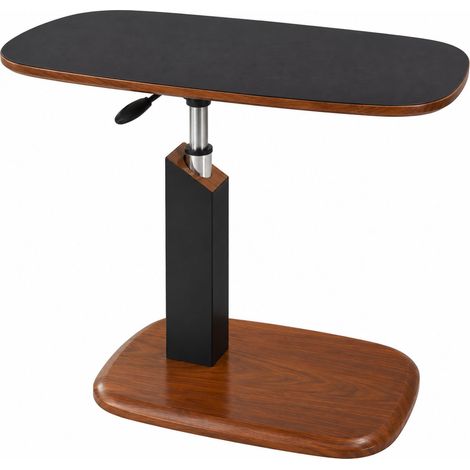 Höhenverstellbarer Beistelltisch K78 60x40 cm Schwarz (1/5)