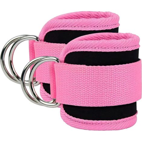 Sangles de cheville pour machines à câbles, mentonnières de cheville rembourrées pour salle de sport et sangles pour extension des fessiers : accessoires universels pour câbles avec rembourrage en néo (1/5)