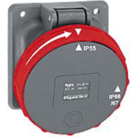 Prise fixe Hypra IP66/67-55 125A - 380V à 415V - 3P+T - LEGRAND