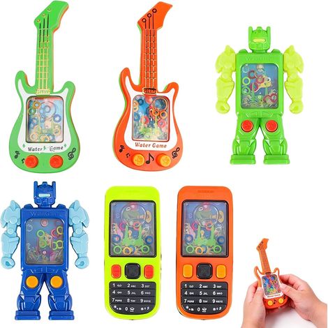 6 Pieces Console Water Rings Games Travel and Pocket Mini  Retro Console Water Games, Nostalgic Water Toy for Relaxation and School Activities (Random Colour) (1/5)