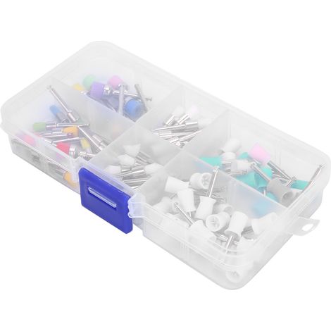 90 brosses de polissage dentaire en acier inoxydable de couleurs assorties / boîte (1/5)