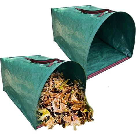 Sacs à déchets de jardin – Pelle à poussière pour feuilles Kit poubelle réutilisable Lot de 2 conteneurs de débris de jardin avec gants, pelle à poussière pour feuilles d' , terrasse, travaux (1/5)