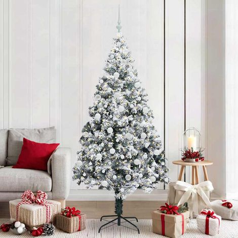 Árbol de Navidad artificial Verde 210 cm PVC y Acero y Plástico