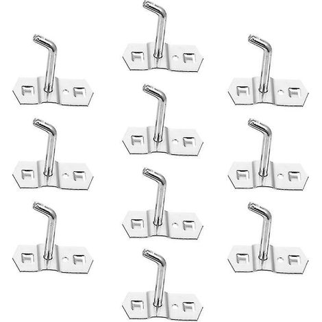 10 chevilles pour panneau perforé en acier inoxydable (1/2)