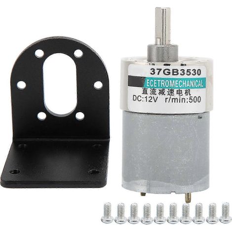 12V DC Getriebemotor XD37GB3530, langsam laufender Mikro-Gleichstrommotor, hohes Drehmoment, Permanentmagnet, mit Halterung, 500 U/min, ideal für Heimwerkerprojekte und industrielle Automatisierung. (1/5)