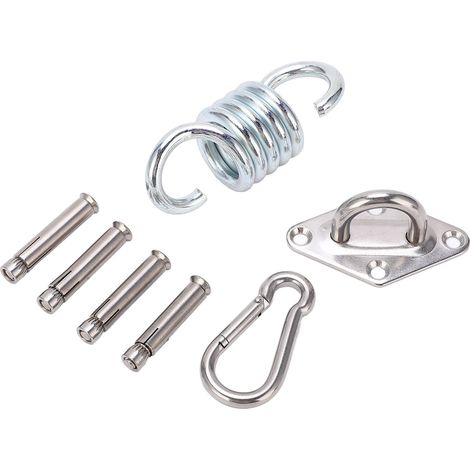 Kit d'Accroche pour Hamac Plafonnier avec Anneau en Diamant, Support de Suspension 250kg pour Yoga et Entraînement (1/5)