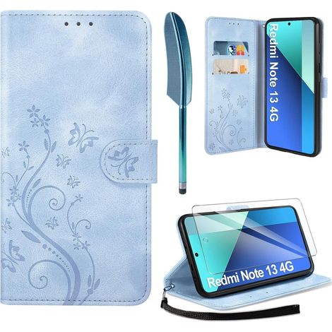 Coque portefeuille en cuir pour Xiaomi Redmi Note 13 4G avec protection écran (1/5)