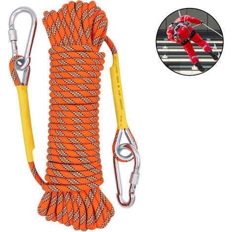 1 Corde statique, Polyester, 10mm, 2000kg, Escalade, Sauvetage, Extérieur (1/5)