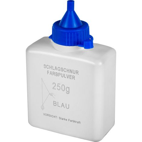 Schlagschnurfarbe / Farbpulverflasche, 250g, Blau