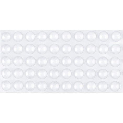 8×2.4mm 100pcs Pieds en caoutchouc autocollants transparents pour meubles, tables en verre, travaux manuels, protection murale (1/4)