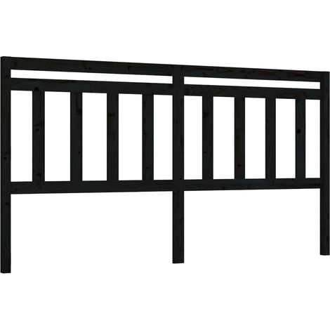 Maison Exclusive - Kopfteil Schwarz 206x4x100 cm Massivholz Kiefe