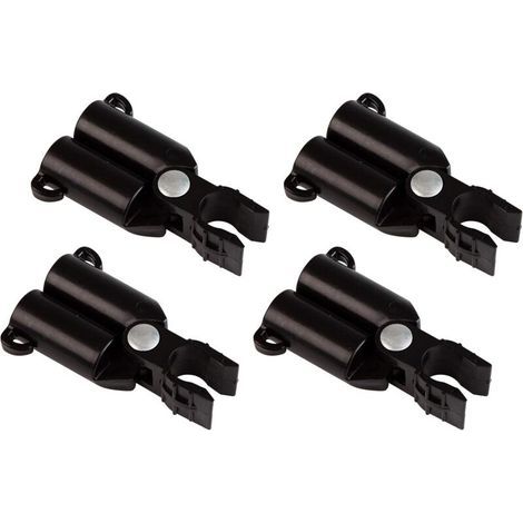 Pflanzenstützverbinder – 11 mm Durchmesser – Schwarz – 4er-Pack (1/5)