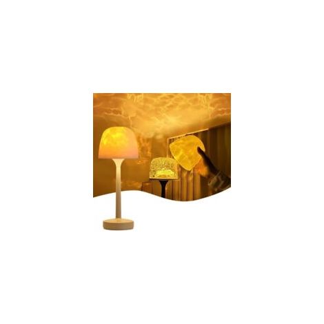 Lampe océan, lampe à vagues d'eau, 16 couleurs, rotative, projecteur de ciel étoilé à intensité variable, avec abat-jour et télécommande, lampe de lecture rechargeable pour décoration de (1/5)