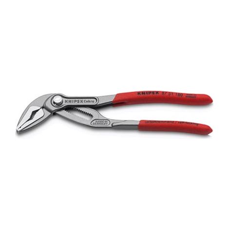 Knipex – Pince multiprise ultra-effilée 180 mm – Mécanisme de réglage rapide – Accès facile aux espaces restreints – Pour tubes jusqu'à 42 mm