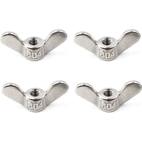 M12 Acier inoxydable 304 Écrou de papillon Écrou à la main Twist Attaches de matériel (4 Pièces) (1/2)