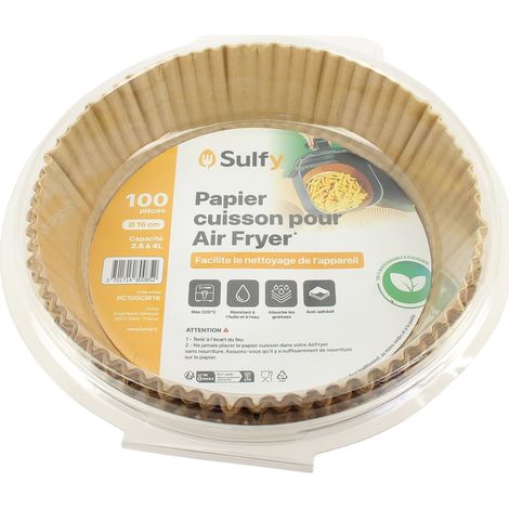 Papier cuisson air fryer diamètre 16cm par 100 (1/3)
