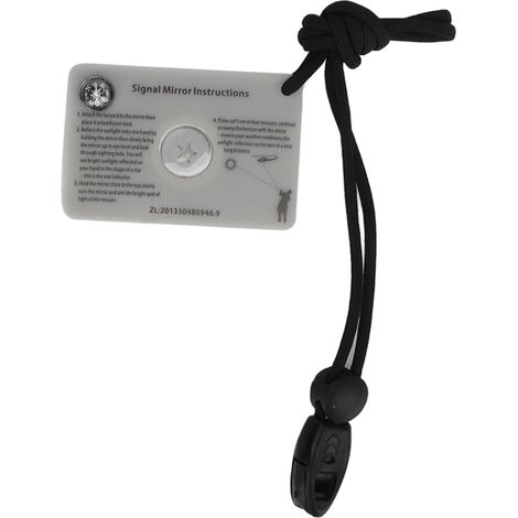 Miroir de signalisation d'urgence de survie avec cordon, réflecteur multifonction pour camping et randonnée (1/5)
