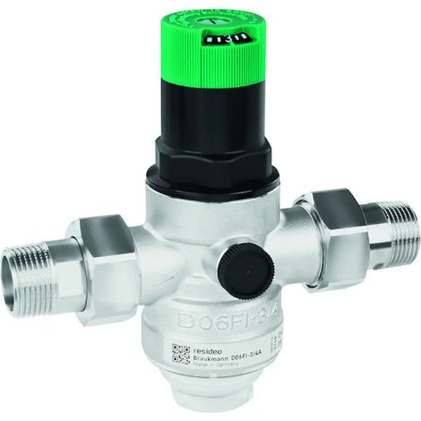 Resideo Reductor de presión D06FI con indicador de ajuste, acero inoxidable, A, R11/2, D06FI-11/2A