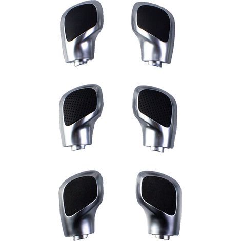 Individuell gestalteter Schaltknauf, kompatibel mit Volkswagen, dekorative Abdeckung, DSG-Schaltknauf, Upgrade und Modifikation, flacher Schaltknauf aus silbernem Leder (1/4)