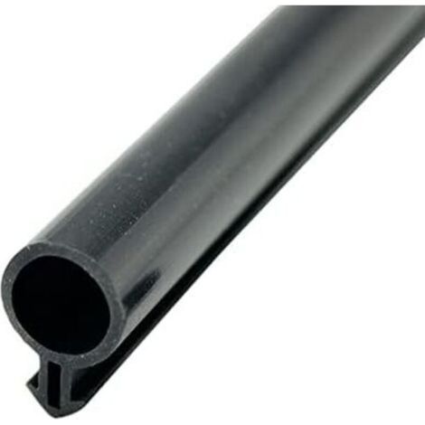 Joint d'étanchéité tubulaire creux en caoutchouc silicone pour porte et fenêtre, 10 m, en acier et plastique, type O (grand diamètre Ø 10 mm, noir) (1/4)