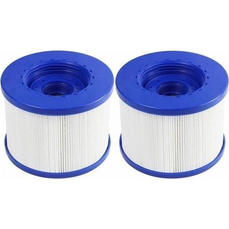 2er Set Spa-Filterkartuschen zum Einschrauben, Einschraubfilter für aufblasbare Spas, 60 mm Gewinde, Ersatzfilterkartusche für Cosy Spa, Clever Spa und mehr, 105 82 mm