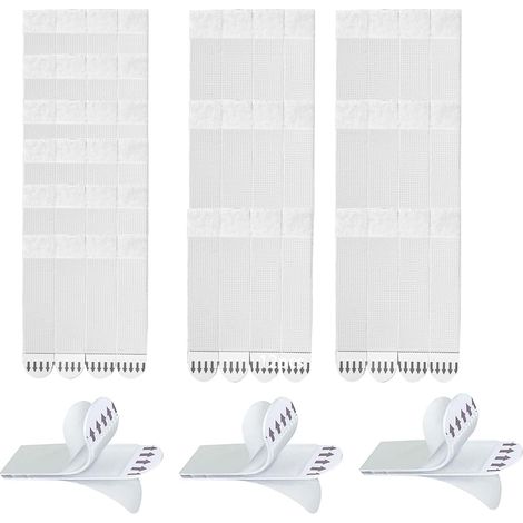 12 Paires(24 Bandes)Languettes Accroches Tableaux sans Percer, Adhésif Tableau Bandes Résistantes Attaches Adhésives Amovibles Autocollant Pour Accrocher Des Cadres Et Décos Cardres Suspension (1/5)