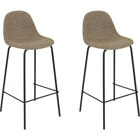 Lot de 2 Chaises de Bar "Vladi" 96cm Moka (1/5)