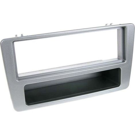 Adaptateur Facade 1-DIN - Vide Poche - Compatible Honda Civic 2001-2007 - Gris - 1 Pièce