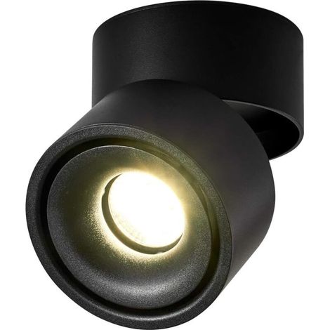 ZOLGINAH 10W LED Spots de plafond Plafonnier, Aangle du corps de lampe réglable,Spots lampe,Spots de plafond,Applique de Plafond, spots plafond orientables,éclairage plafond LED,10x10x10cm (Noir-4000K (1/5)