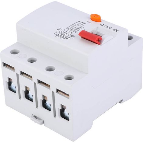 Disjoncteur différentiel 4P 400VAC 50/60Hz IP20 Protection de fuite à courant 40A 300mA Interrupteur automatique modulaire (1/3)