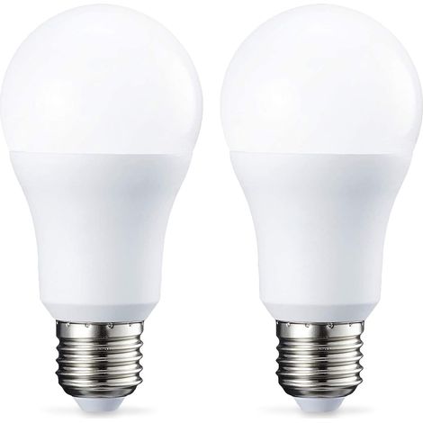 Ampoule LED E27 à culot Edison 10 W (équivalent 75 W) lumière blanche non variable, lot de 2 [Classe énergétique F] (1/5)