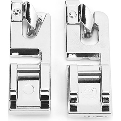 Pied-de-biche pour ourlet roulé, 4 pièces, matériau en acier inoxydable, tissus fins disponibles, bricolage, fabrication d'ourlet 7307 (1/5)